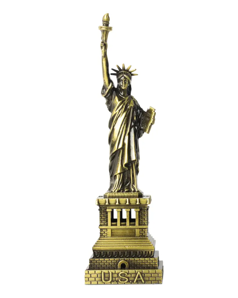  American Iconic Monument – 15 cm Metal Statue of Liberty Decorative Figurine