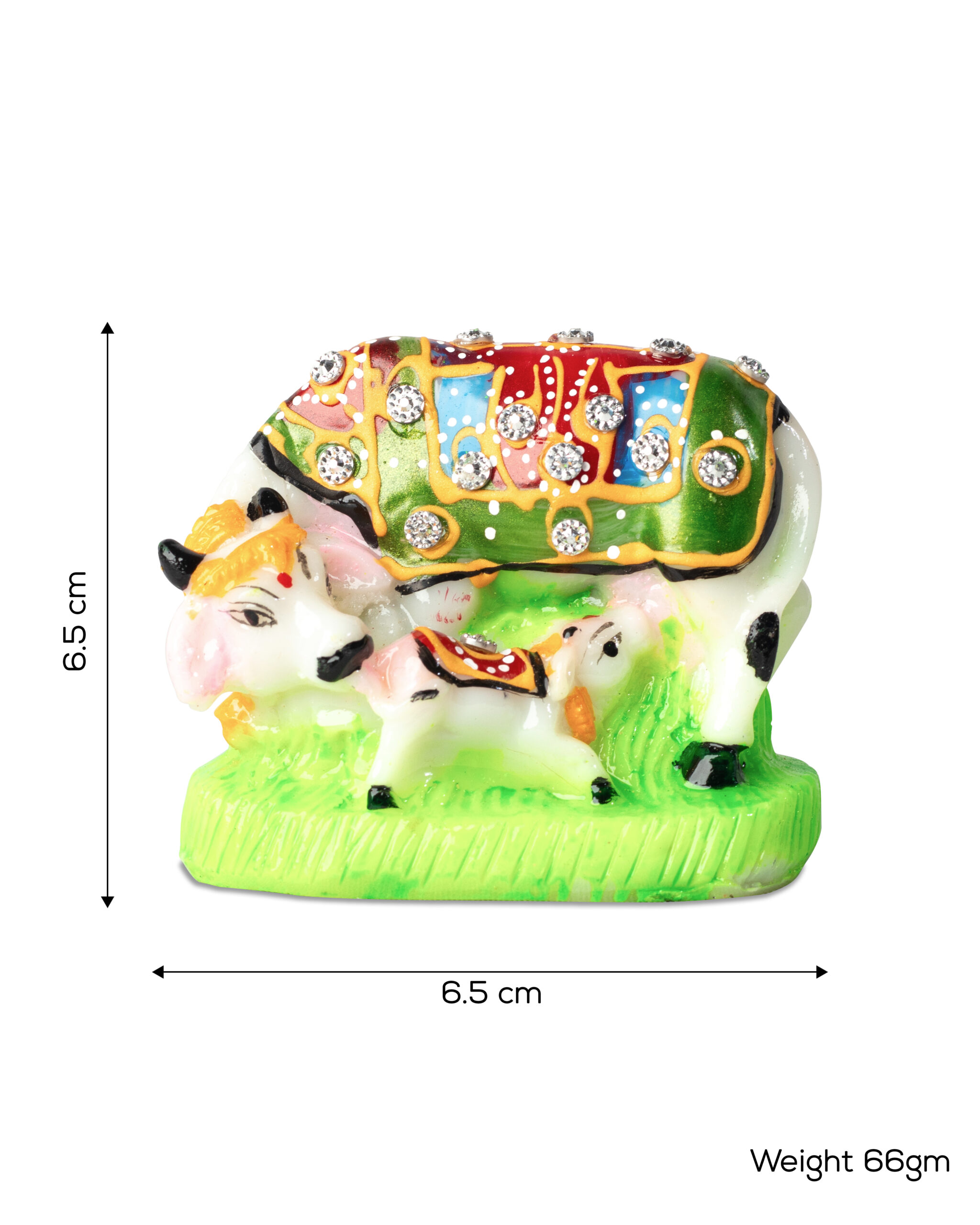 kamdhenu cow and calf idol – 6.5 cm hand painted polyresin decorative showpiece for home, temple & gifting kamdhenu cow and calf idol – 6.5 cm hand painted polyresin decorative showpiece for home, temple & gifting