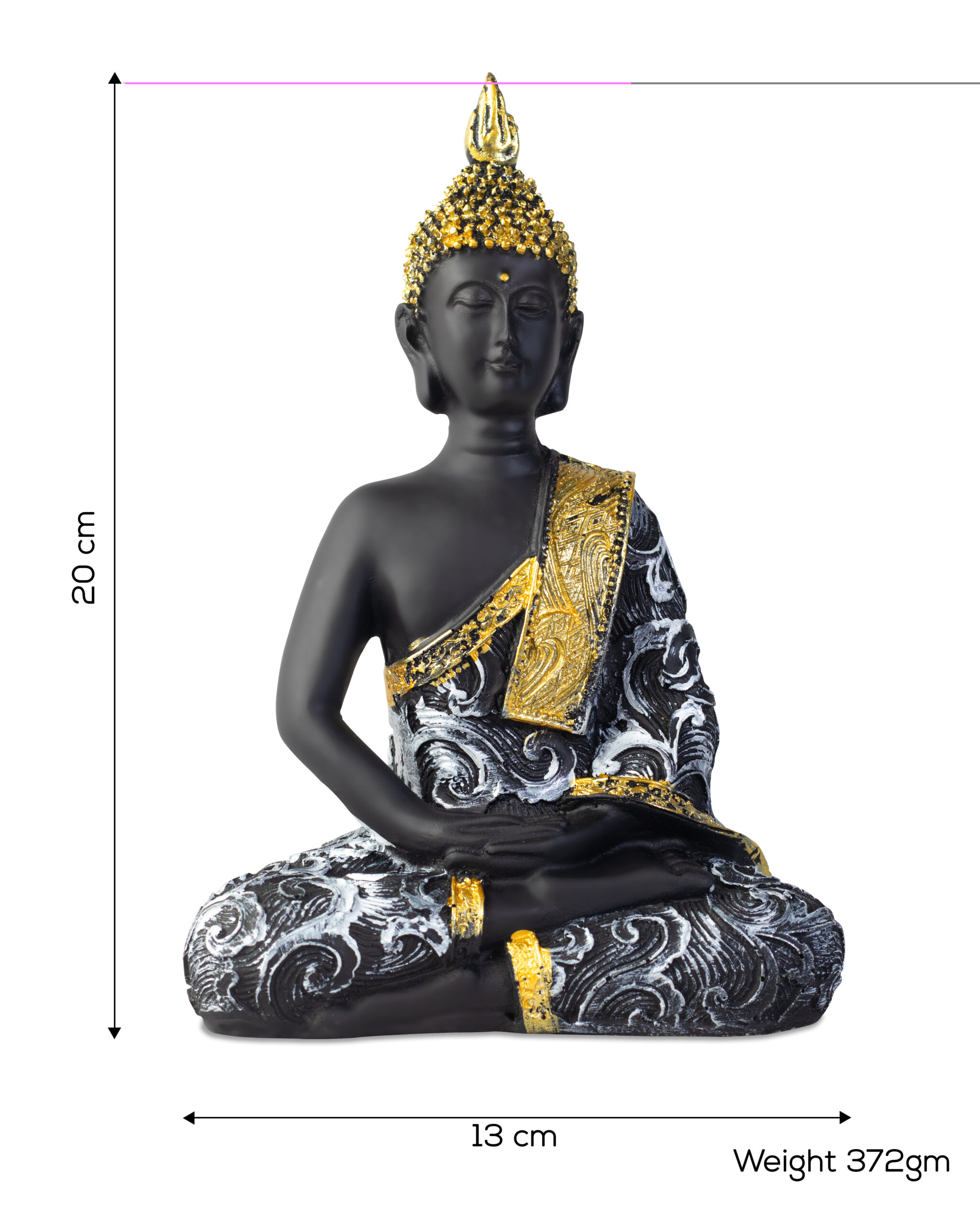premium resin gautam buddha showpiece – 23 cm handcrafted idol for home décor, meditation & gift premium resin gautam buddha showpiece – 23 cm handcrafted idol for home décor, meditation & gift