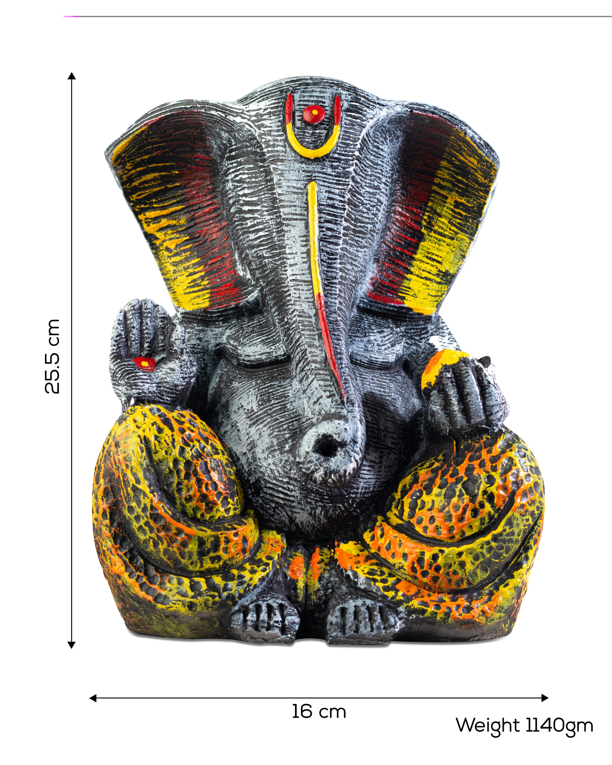 IMG_7159 2 Handcrafted Lord Ganesha Idol for Home & Office - Image 4