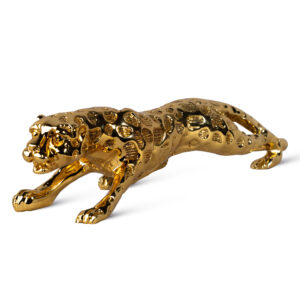 Gold Plated Jaguar Panther Figurine
