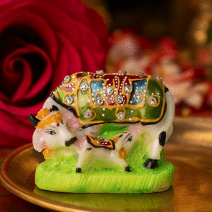 kamdhenu cow and calf idol