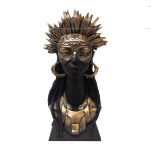 royal african tribal queen bust