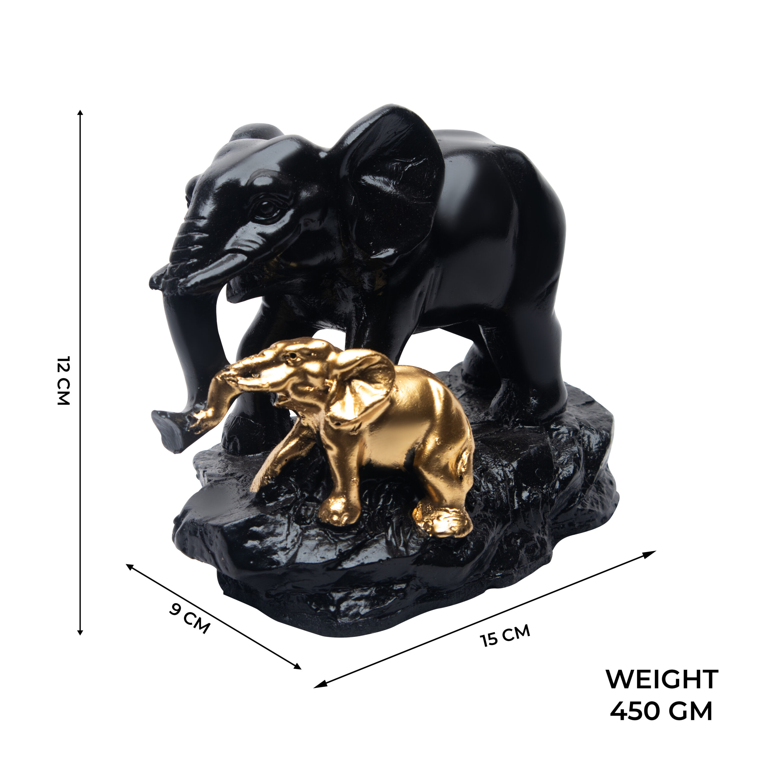 premium mother & baby elephant polyresin statue – symbol of love, protection & prosperity | home décor showpiece premium mother & baby elephant polyresin statue – symbol of love, protection & prosperity | home décor showpiece