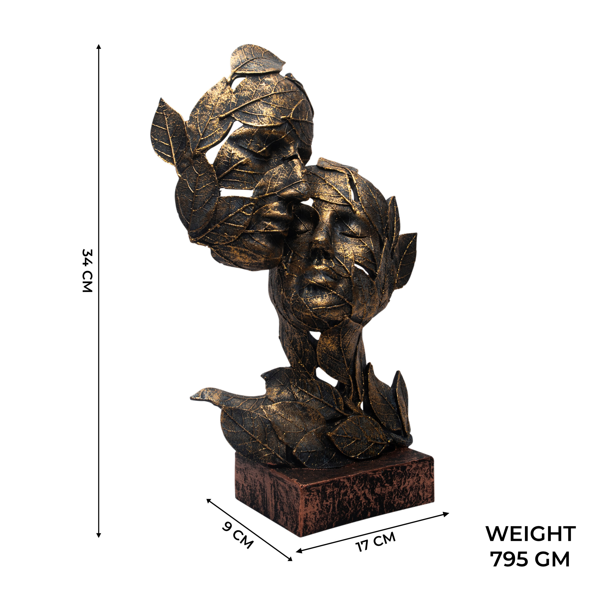 golden leaf masked african tribal face showpiece 34 cm| luxury abstract home décor golden leaf masked african tribal face showpiece 34 cm| luxury abstract home décor